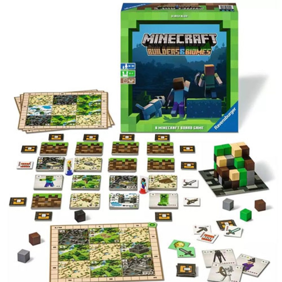 By Category Ravensburger | Ravensburger Minecraft: Builders & Biomes Board Game (10+ Yrs, 2-4 Players)