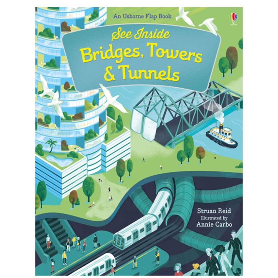 By Category Usborne | Usborne See Inside - Bridges, Towers And Tunnels (7+ Yrs, Board Book)