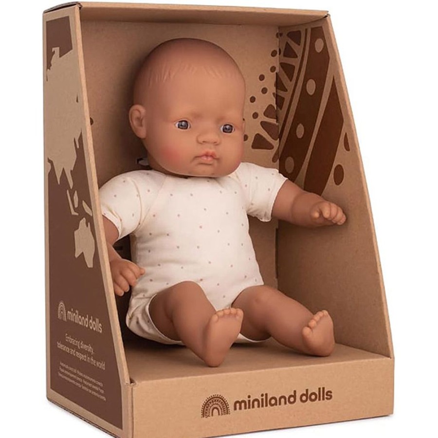 By Category Miniland Educational | Miniland 32Cm Soft Body Doll - Hispanic (18+ Mths)