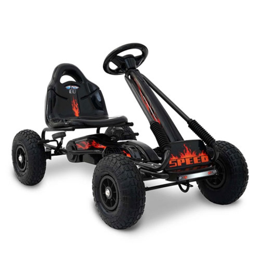 By Category Rigo | Rigo Kids Pedal Go Kart - Black (3+ Years)