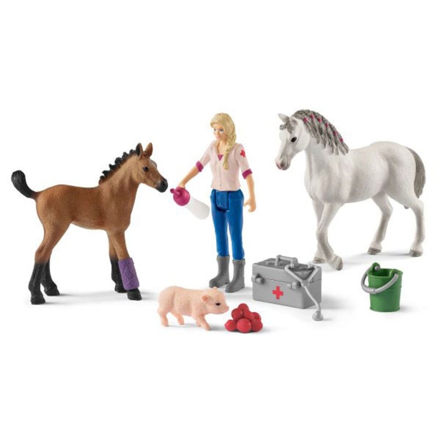 By Category Schleich | Schleich Farm World - Vet Visiting Mare And Foal Set (3-8 Yrs)