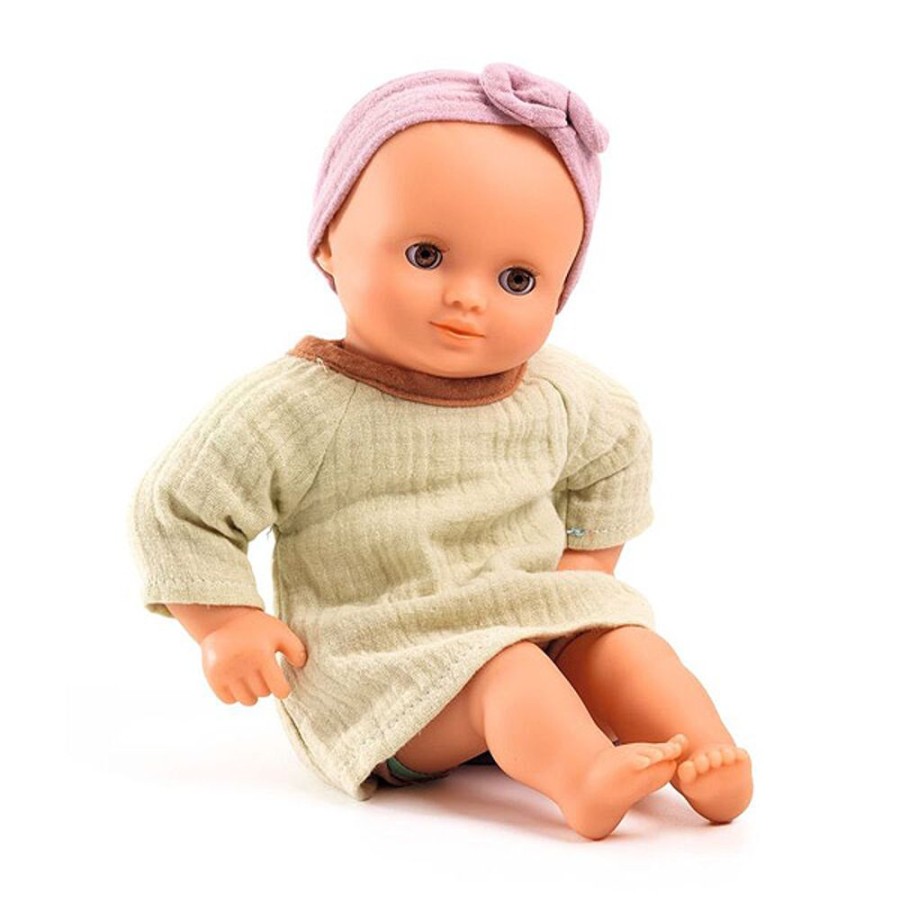 By Category Djeco | Djeco Pomea Soft Body Doll - 32Cm - Girl - Pistachio