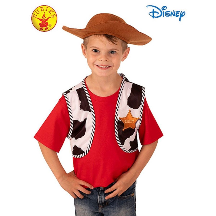 By Category Rubies Deerfield | Rubies Toy Story Kids Costumes - Woody Vest And Hat Accessory Set (Child - One Size)