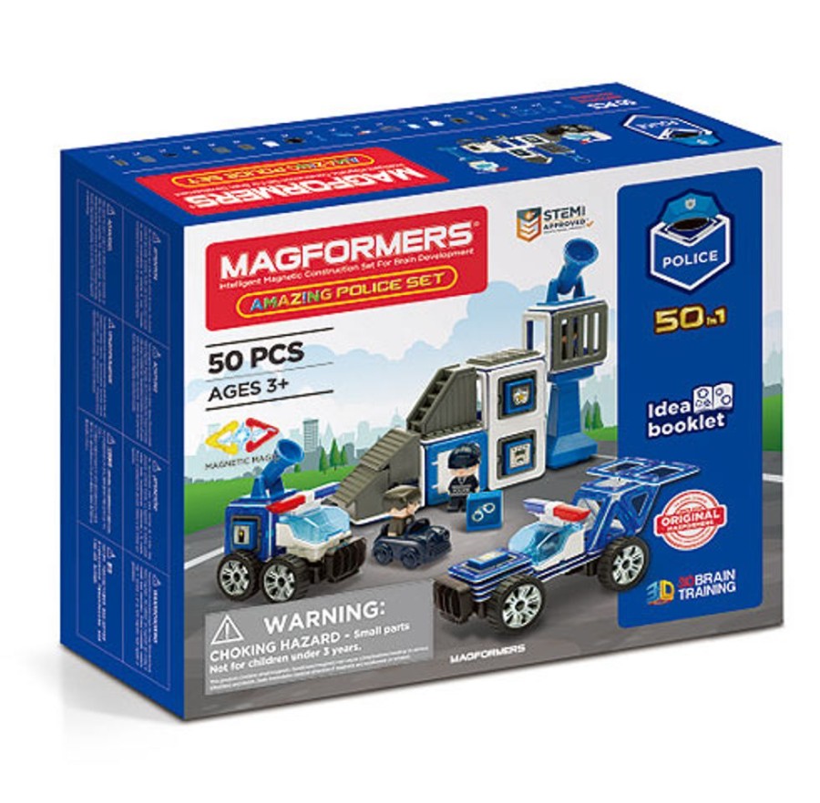 By Category Magformers | Magformers Amazing Police Set (50 Pieces, 3+ Yrs)