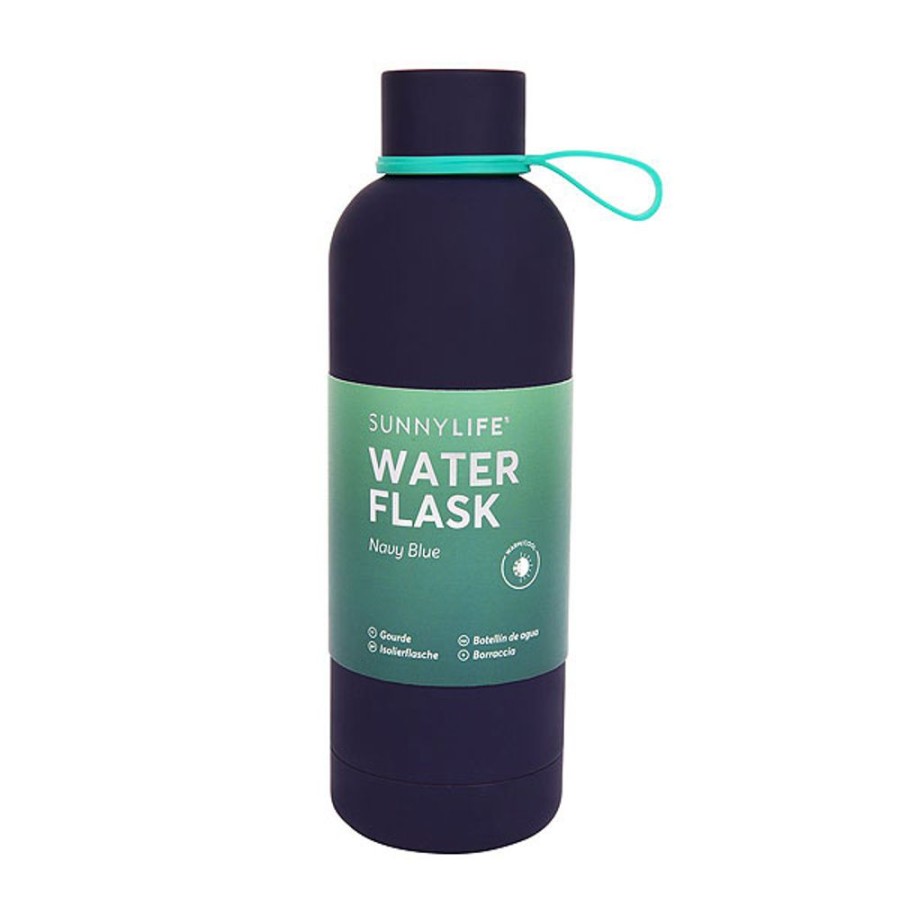 By Category Sunny Life (Sydney . Australia) | Sunnylife Water Flask (500Ml) - Navy Blue