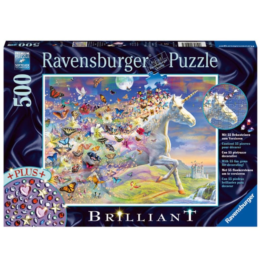 By Category Ravensburger | Ravensburger Unicorn And Butterflies Puzzle (500 Pieces)