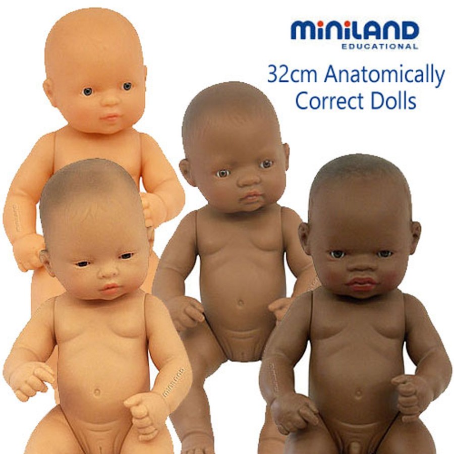 By Category Miniland Educational | Miniland Anatomically Correct 32Cm Baby Dolls