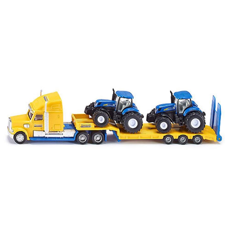 By Category Siku | Siku Diecast Farm Vehicle - Truck With New Holland Tractors (1:87 Scale)