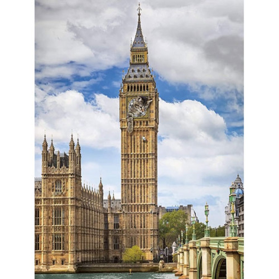 By Category Ravensburger | Ravensburger Funny Cat On Big Ben Puzzle (1500 Pieces)