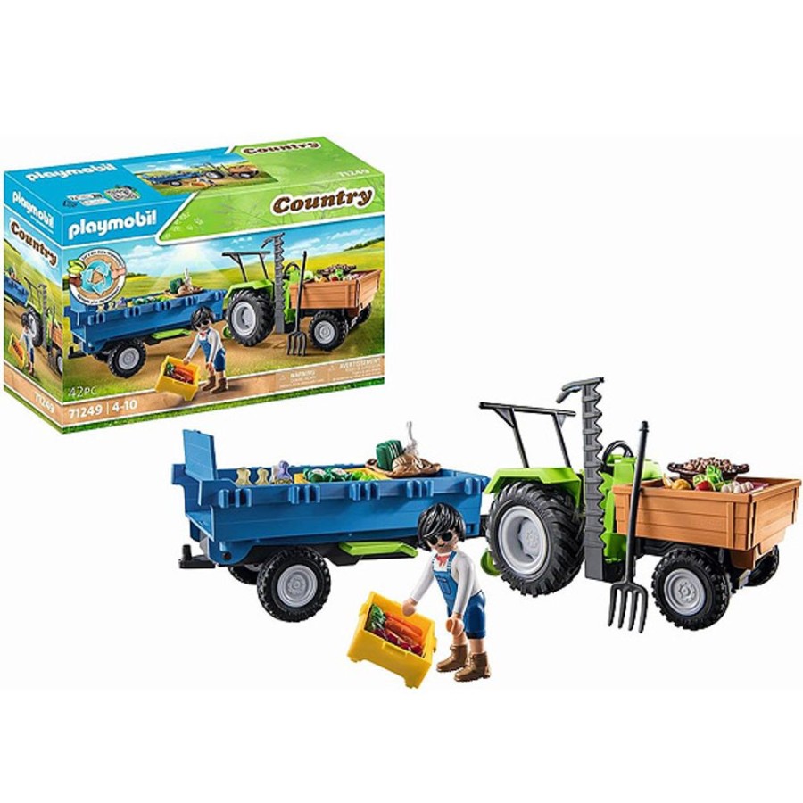 By Category Playmobil | Playmobil Country - Harvester Tractor With Trailer (4+ Years)