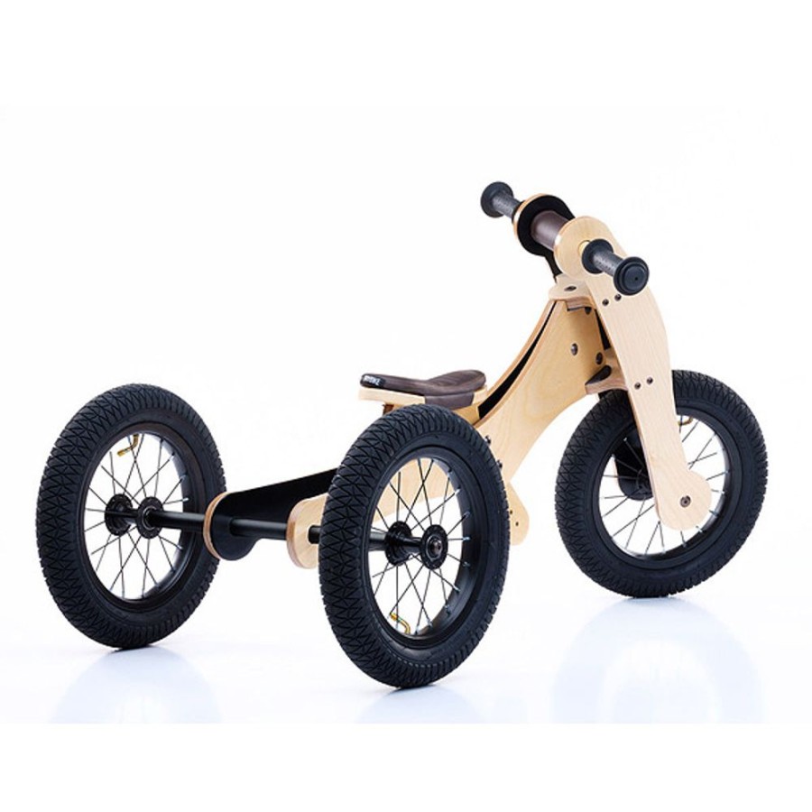 By Category Trybike | Trybike Wooden 4-In-1 Tricycle And Balance Bike - Brown Saddle