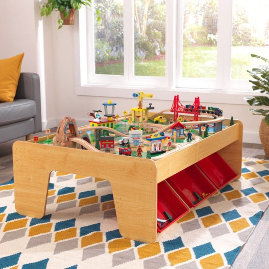 By Category KidKraft | Kidkraft Waterfall Mountain Train Set And Table