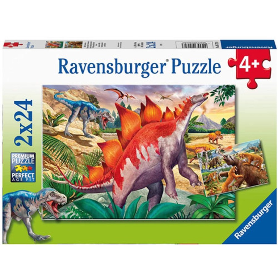 By Category Ravensburger | Ravensburger 2 In 1 Jurassic Wildlife Puzzle (2 X 24 Pieces, 4+ Yrs)