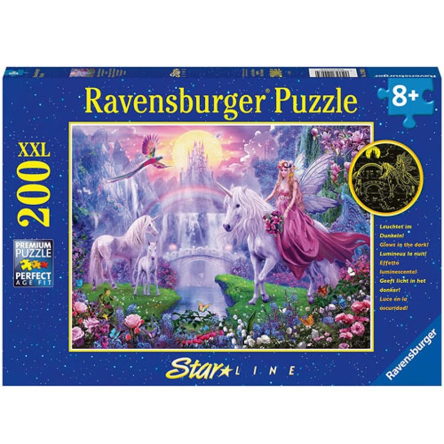 By Category Ravensburger | Ravensburger Unicorn Kingdom Glow Puzzle (200 Pieces)