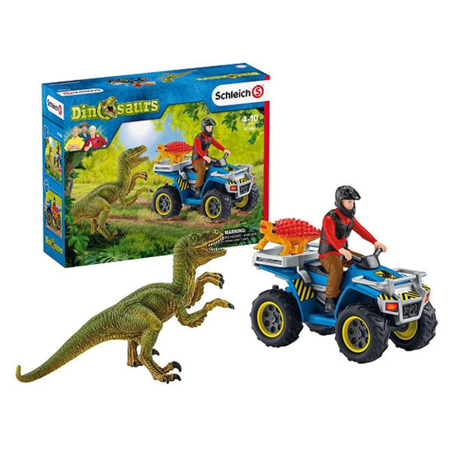 By Category Schleich | Schleich Dinosaur World - Quad Escape From Velociraptor (4-10 Years)