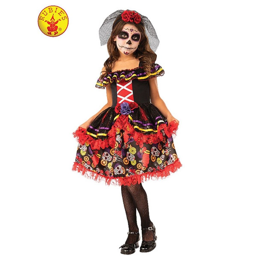 By Category Rubies Deerfield | Day Of The Dead Girls Costume - Small (3 To 4 Years)