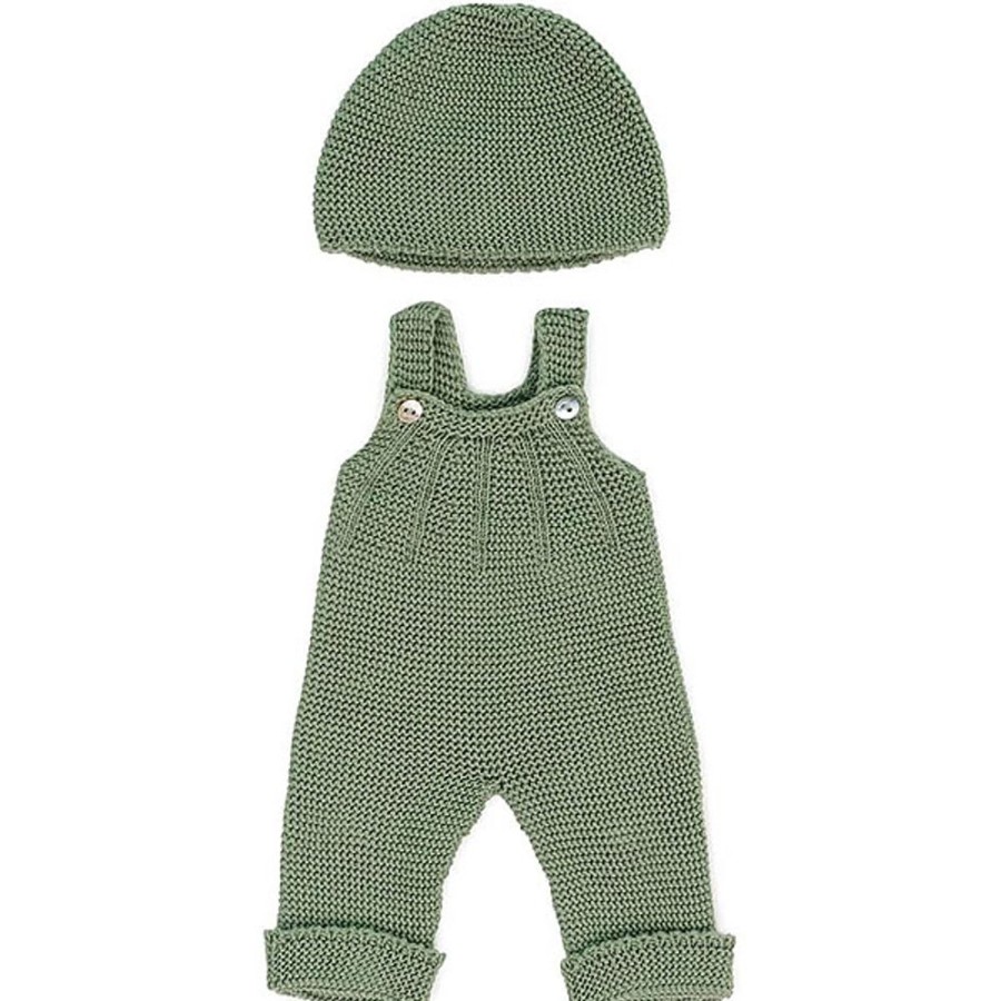 By Category Miniland Educational | Miniland 38-40Cm Hard-Bodied Doll Clothes Set - Overall And Beanie Hat