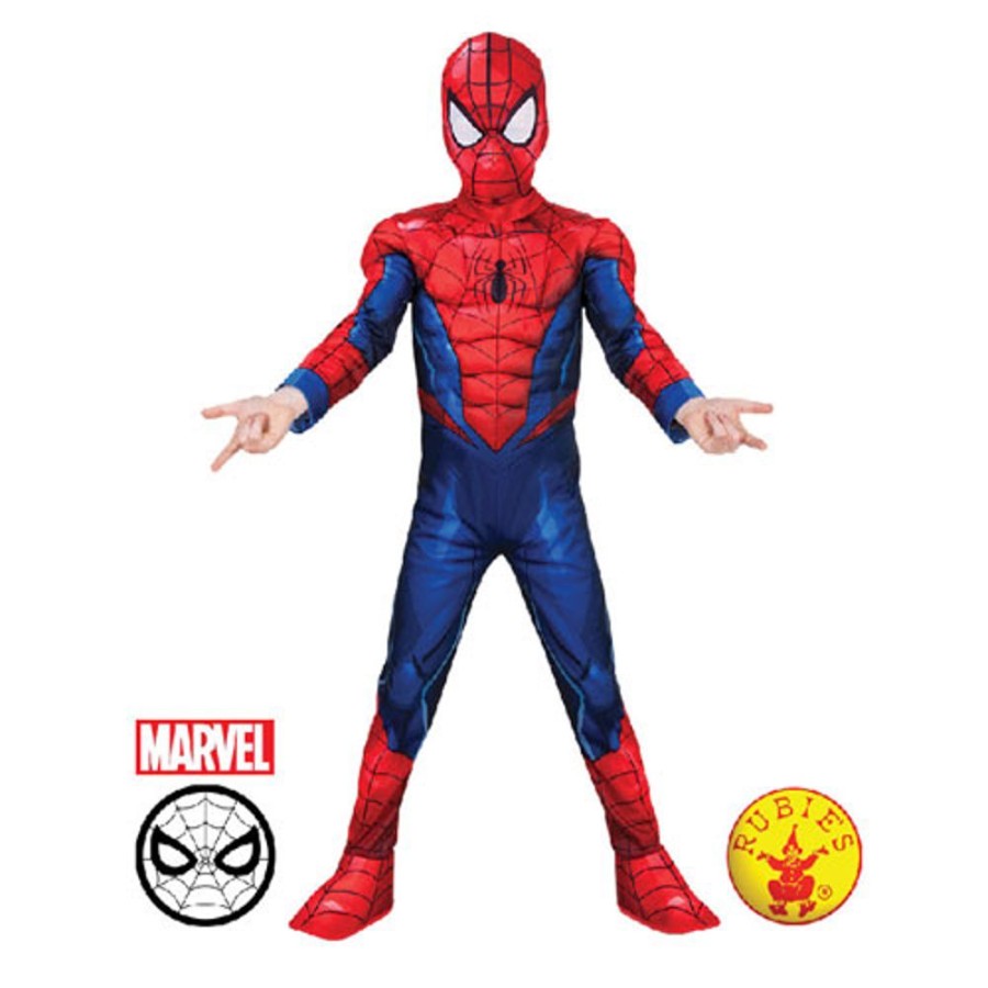 By Category Rubies Deerfield | Marvel Deluxe Spider-Man Child Costume - Size 3-5 (3 To 5 Years)