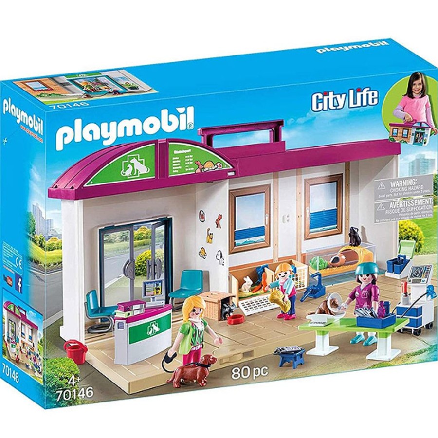 By Category Playmobil | Playmobil City Life - Take Along Vet Clinic (4+ Yrs)