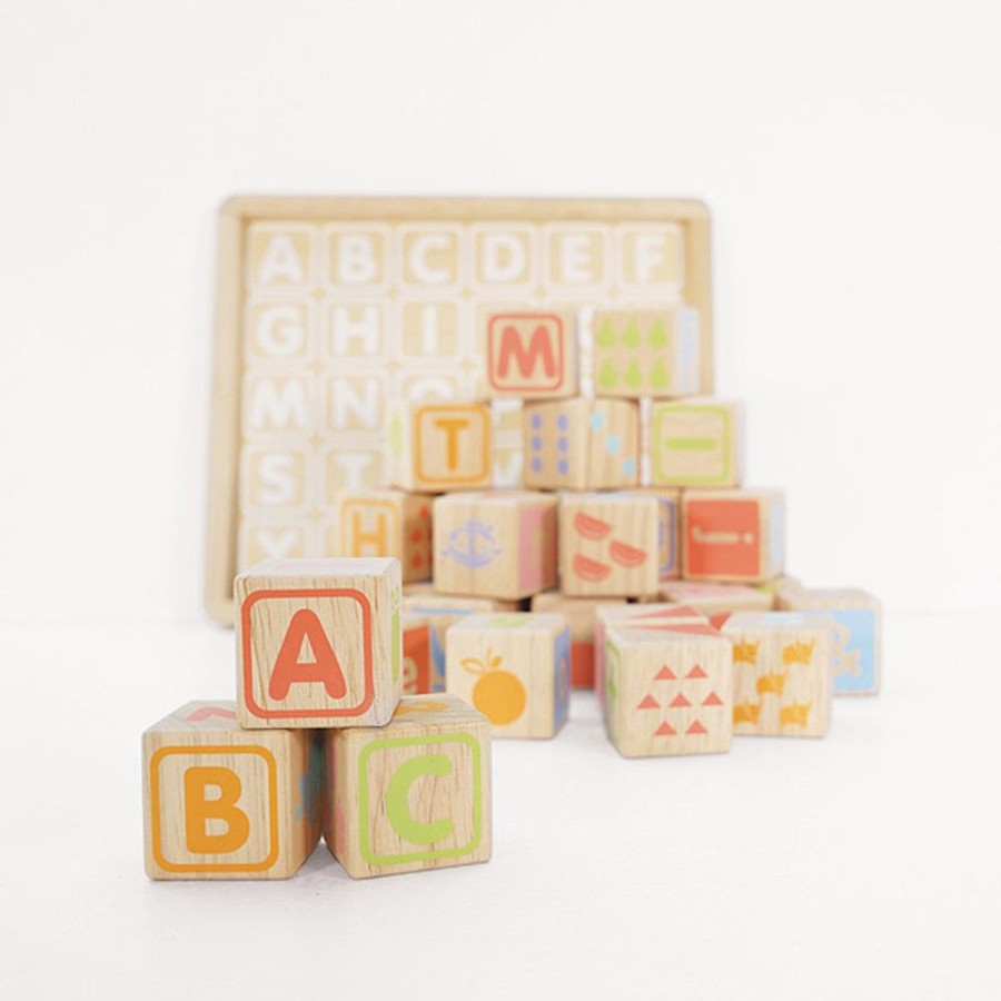 By Category Le Toy Van | Le Toy Van Petilou Abc And Number Wooden Blocks (12+ Mths, 30 Pcs)