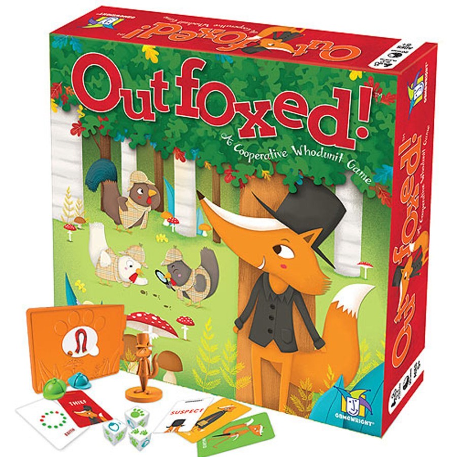 By Category Gamewright | Outfoxed: Cooperative Whodunit Game (5+ Yrs, 2-4 Players)