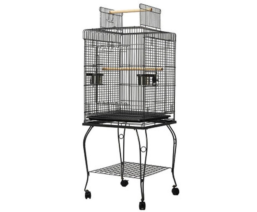 By Category i.Pet | I.Pet - Large Bird Cage With Perch - Black