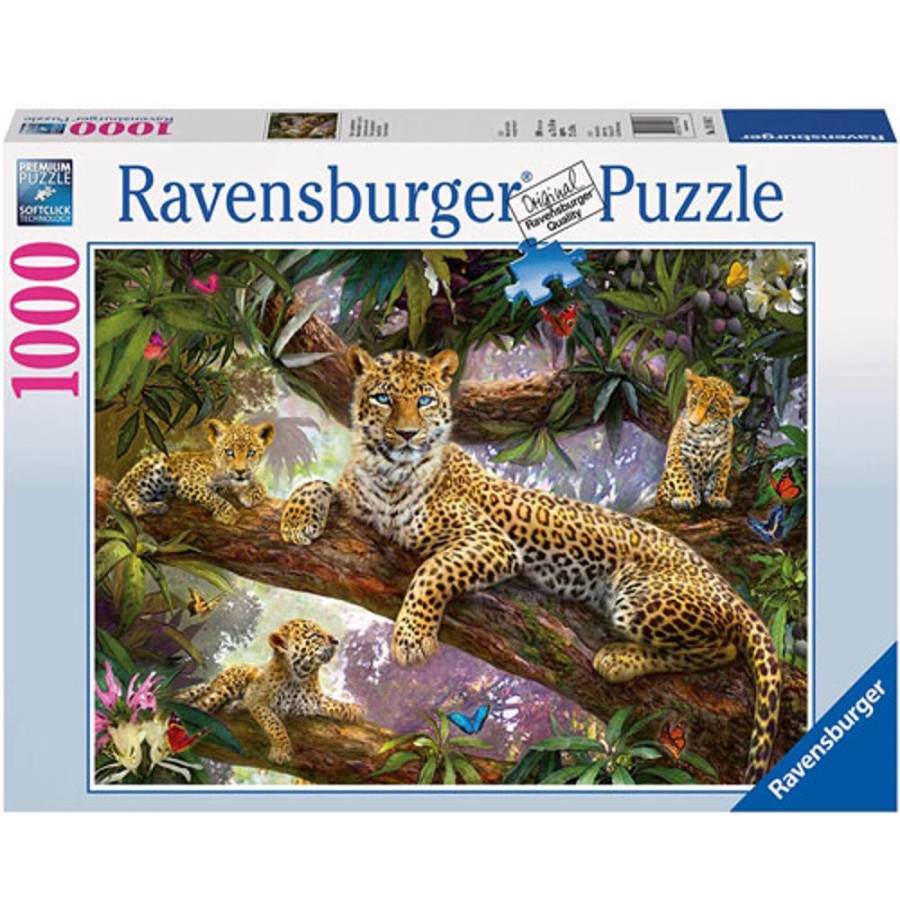 By Category Ravensburger | Ravensburger - Leopard Family Puzzle (1000 Pieces)