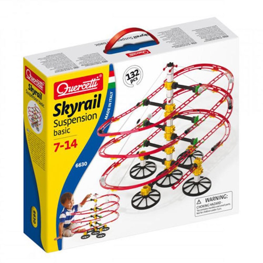 By Category Quercetti | Quercetti Skyrail Suspension Basic Marble Run (7-14 Yrs, 132 Pcs)