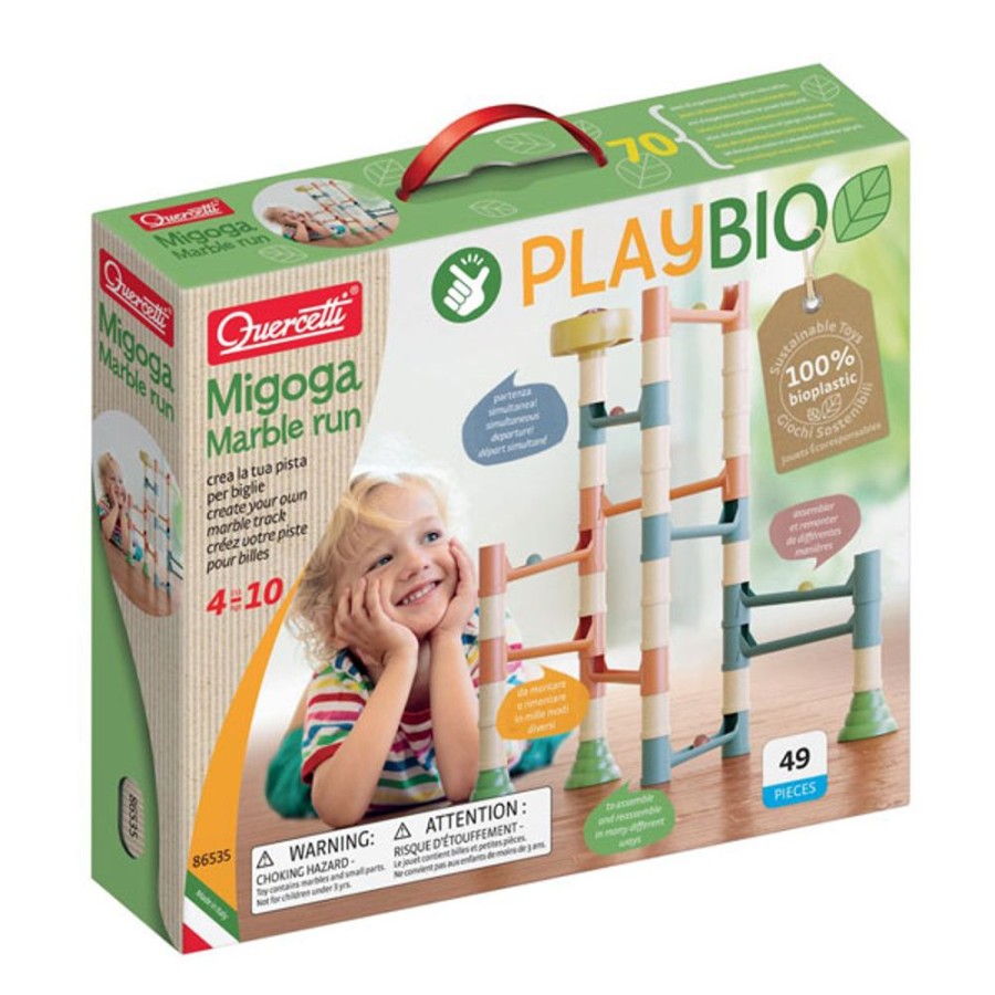 By Category Quercetti | Quercetti Playbio - Migoga Marble Run Bio (4-10 Yrs, 49 Pcs)