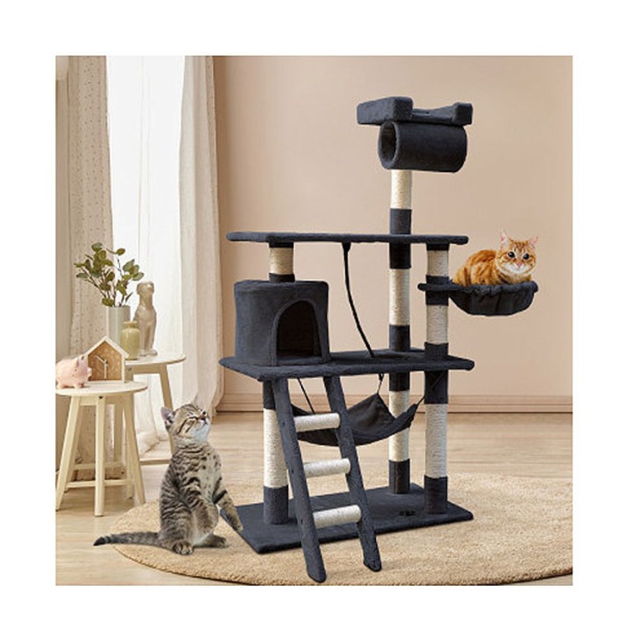 By Category i.Pet | I.Pet - Cat Tree 141Cm Trees Scratching Post Scratcher Tower Condo House Furniture Wood