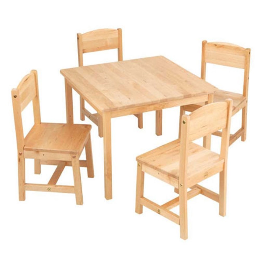 By Category KidKraft | Kidkraft Farmhouse Kids Table And 4 Chair Set - Natural (3+ Years)