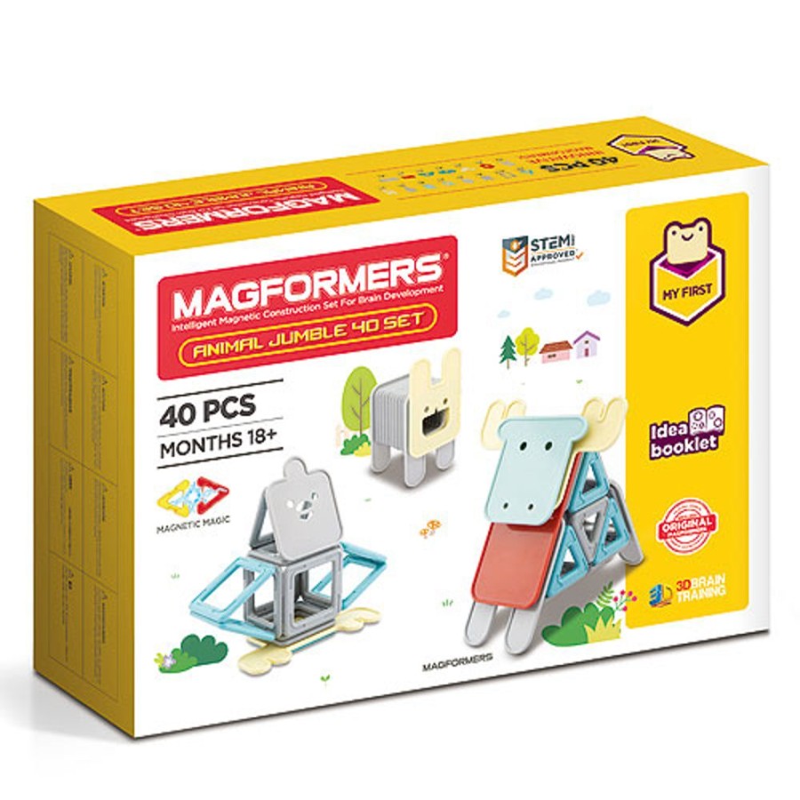 By Category Magformers | Magformers My First Animal Jumble 40 Pieces Set (18+Mths)