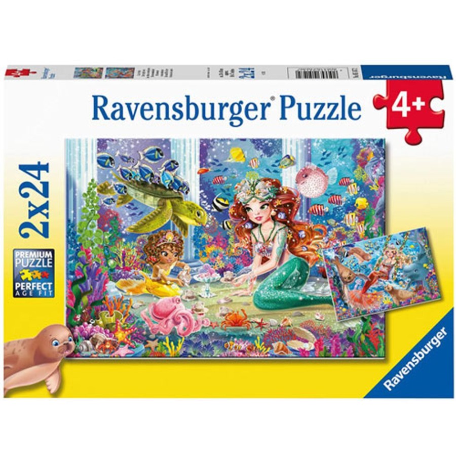 By Category Ravensburger | Ravensburger 2 In 1 Mermaid Tea Party Puzzle (2 X 24 Pieces, 4+ Yrs)