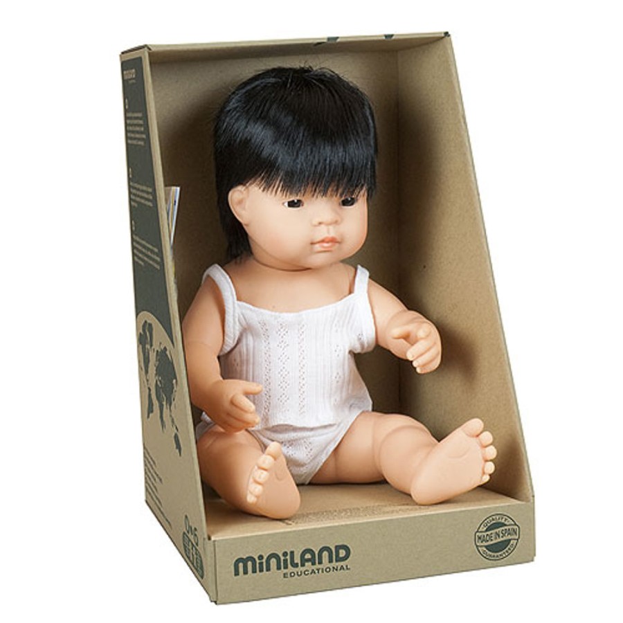 By Category Miniland Educational | Miniland 38Cm Baby Dolls - Asian Boy