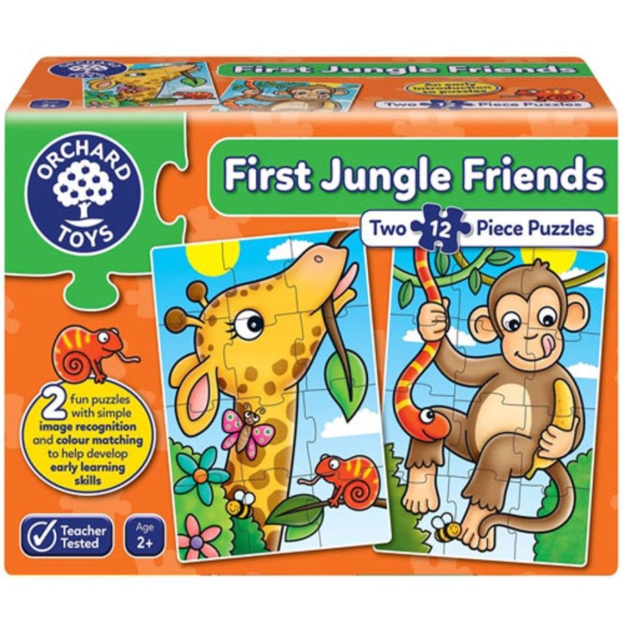 By Category Orchard Toys | Orchard Toys First Jungle Friends 2-In-1 Jigsaw Puzzle (2+ Years, 12Pcs Each Puzzle)