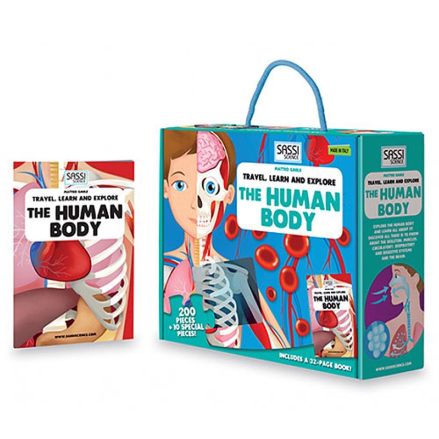 By Category Sassi Junior | Sassi Junior - Explore The Human Body (200 Pieces + Book, 6+ Yrs)