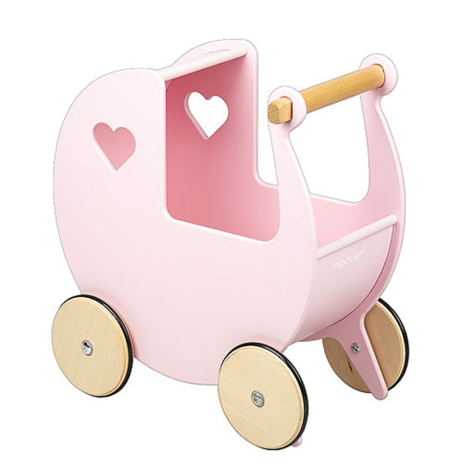 By Category Moover Toys | Moover Toys Classic Dolls Pram - Light Pink