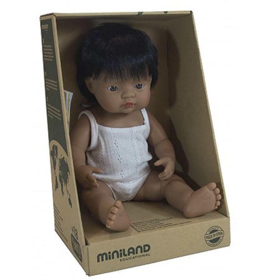 By Category Miniland Educational | Miniland 38Cm Baby Dolls - Hispanic Boy