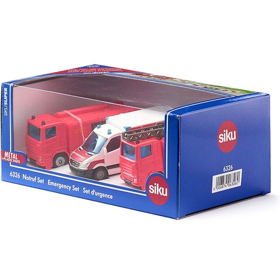 By Category Siku | Siku Diecast Emergency Vehicle - Gift Set - Emergency