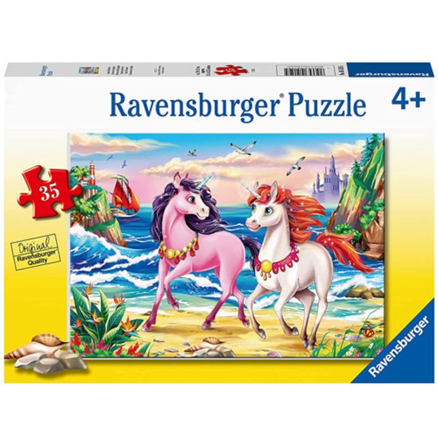 By Category Ravensburger | Ravensburger Beach Unicorns Puzzle (35 Pieces, 4+ Yrs)