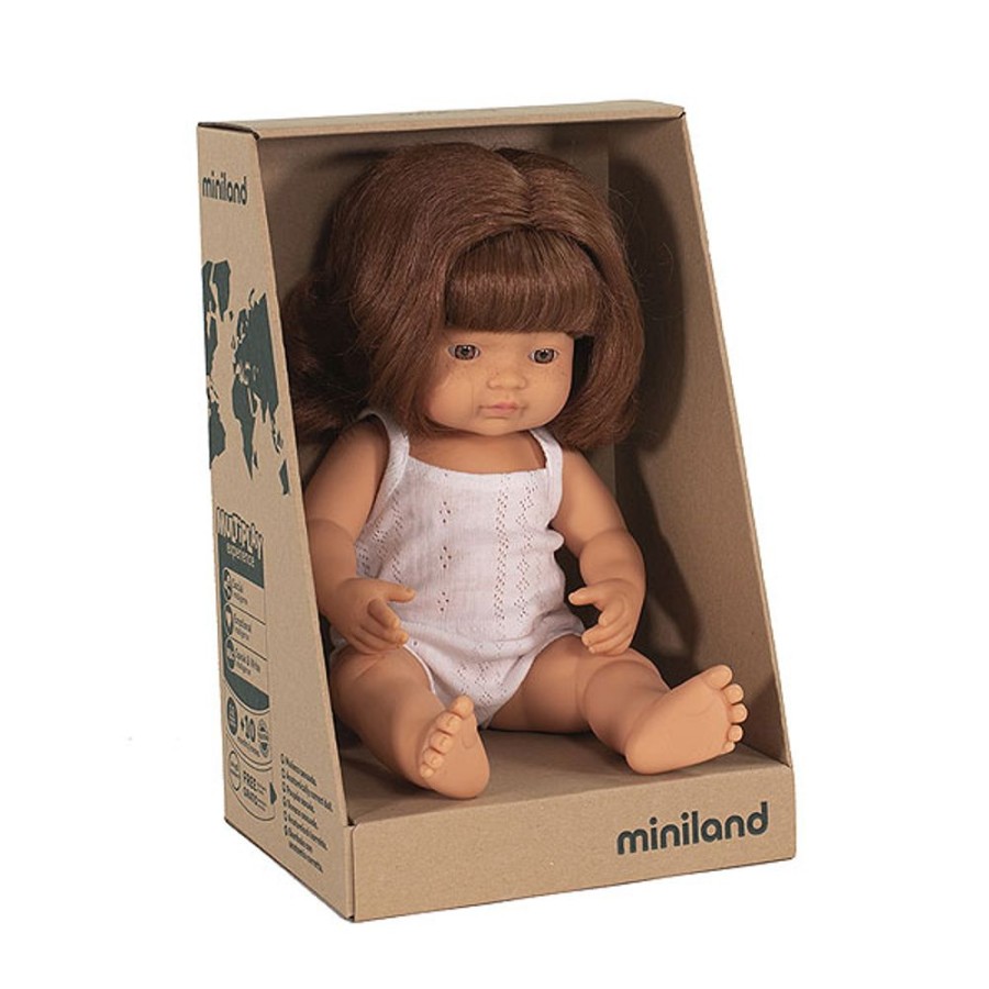 By Category Miniland Educational | Miniland 38Cm Baby Dolls - Red Head Girl