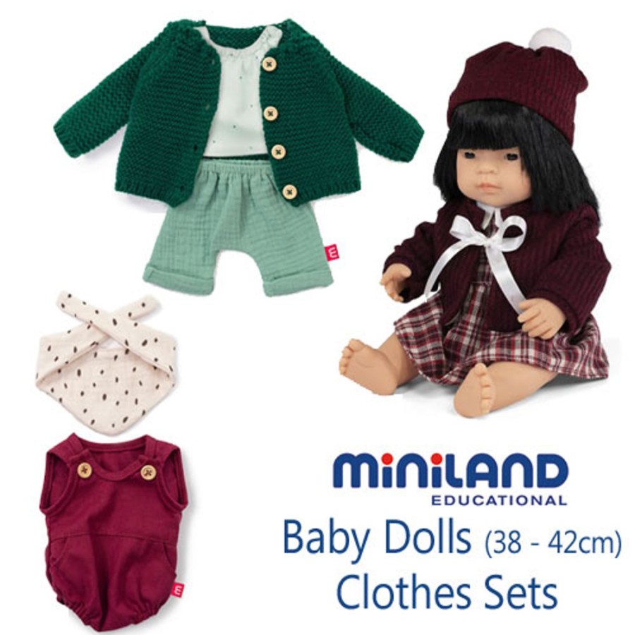 By Category Miniland Educational | Miniland 38-40Cm Baby Dolls Clothes Set Selection