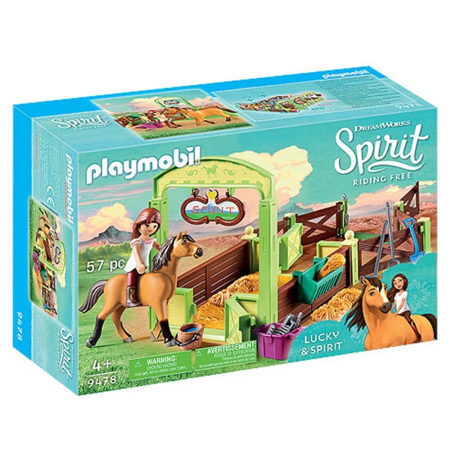 By Category Playmobil | Playmobil Spirit Riding Free - Lucky And Spirit With Horse Stall (4+ Yrs)