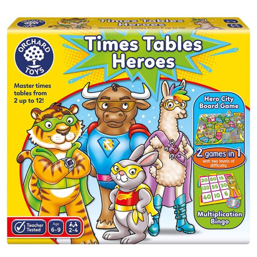 By Category Orchard Toys | Orchard Toys Times Tables Heroes Game (6-9 Yrs, 2-4 Players)