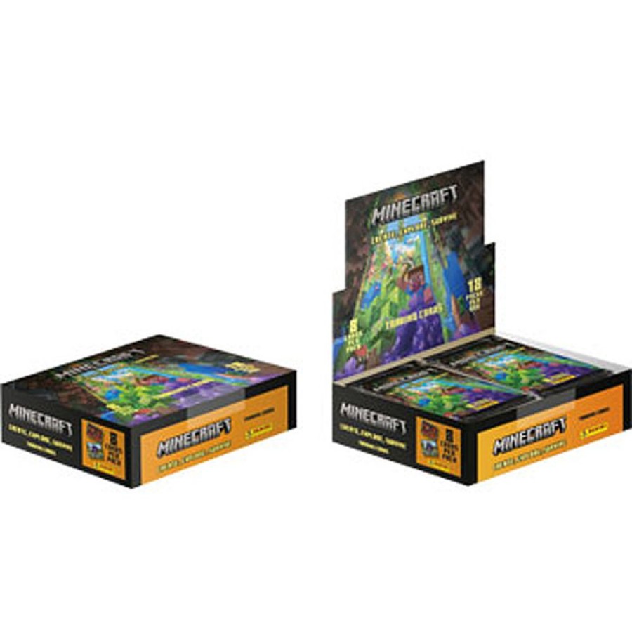 By Category Harry Potter | Panini - Minecraft 3 Create Explore Survive Trading Cards - 18 Packs (8 Cards Per Pack) - 144 Cards